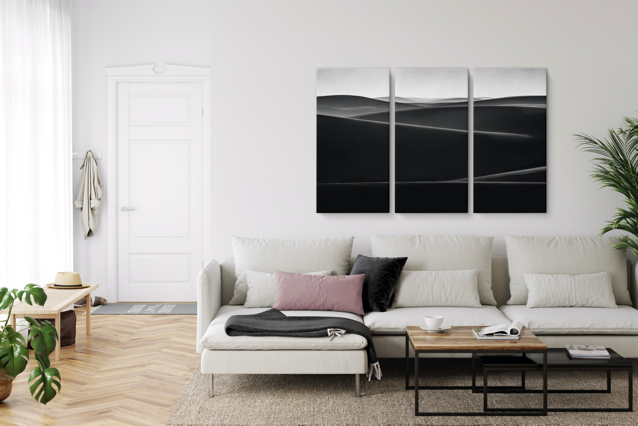 "Meditative Sand" Triptych, Desert Wall Art - Set of 3