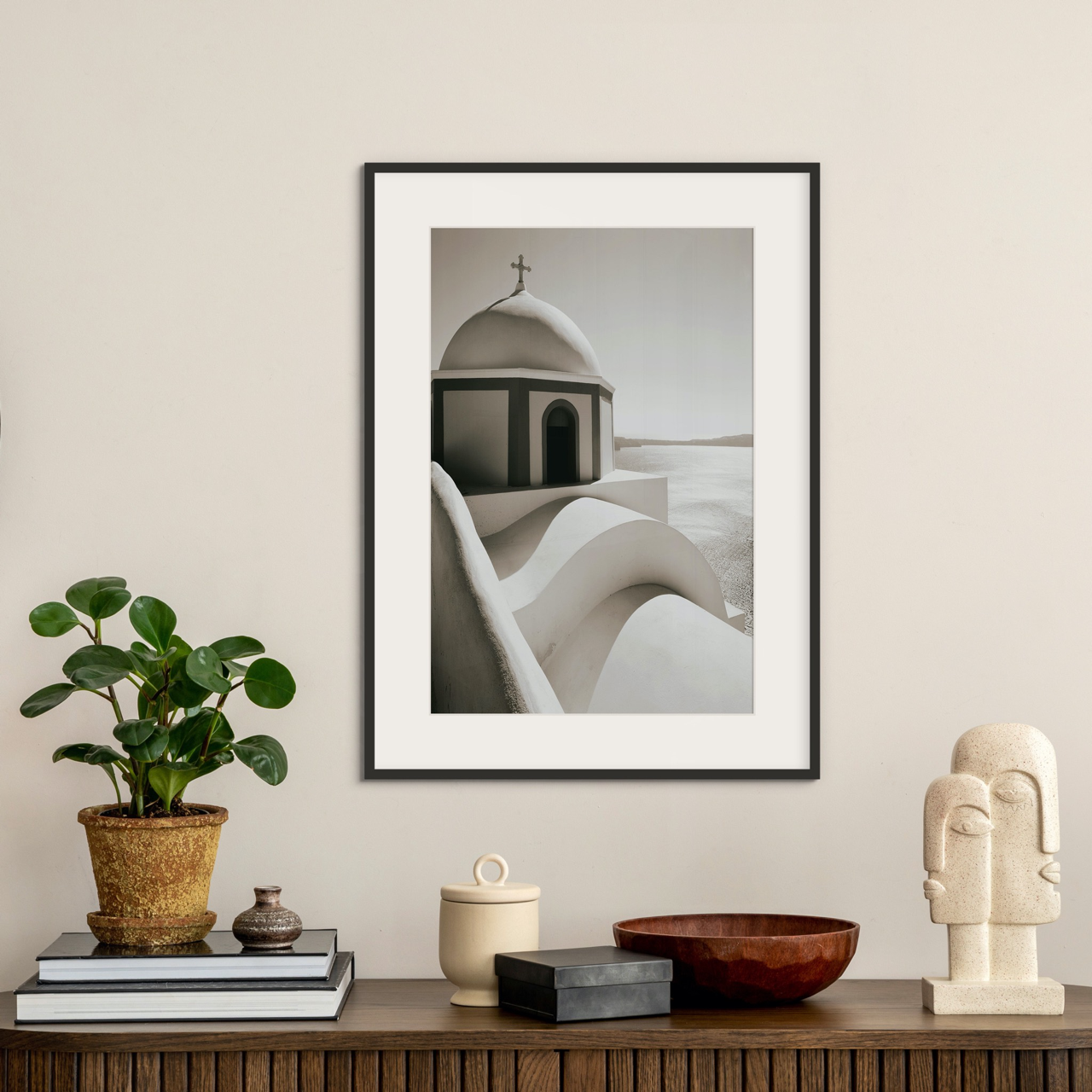 "Black and White II" Santorini Architecture Photography