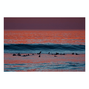 Fine Art Prints - "Sunset Fire" | Abstract Ocean Surf Print