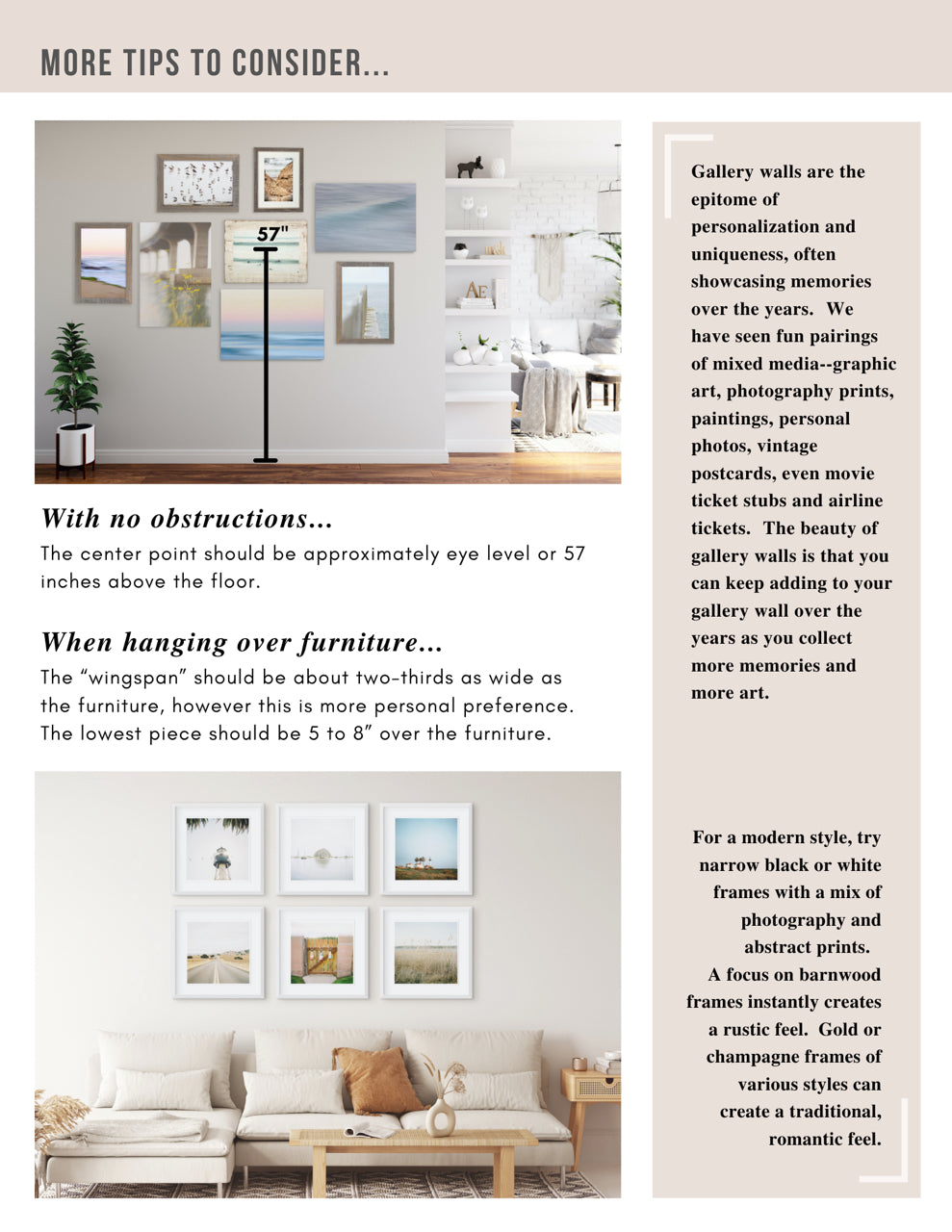 Gallery Wall Guide | Instant PDF Download