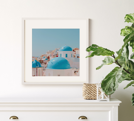 "Isle of Blue Sky" Santorini Wall Art