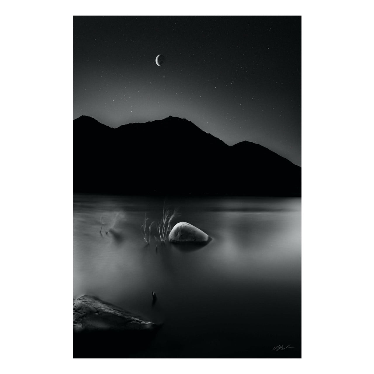 "Silvery Night" | Black and White Photography Print