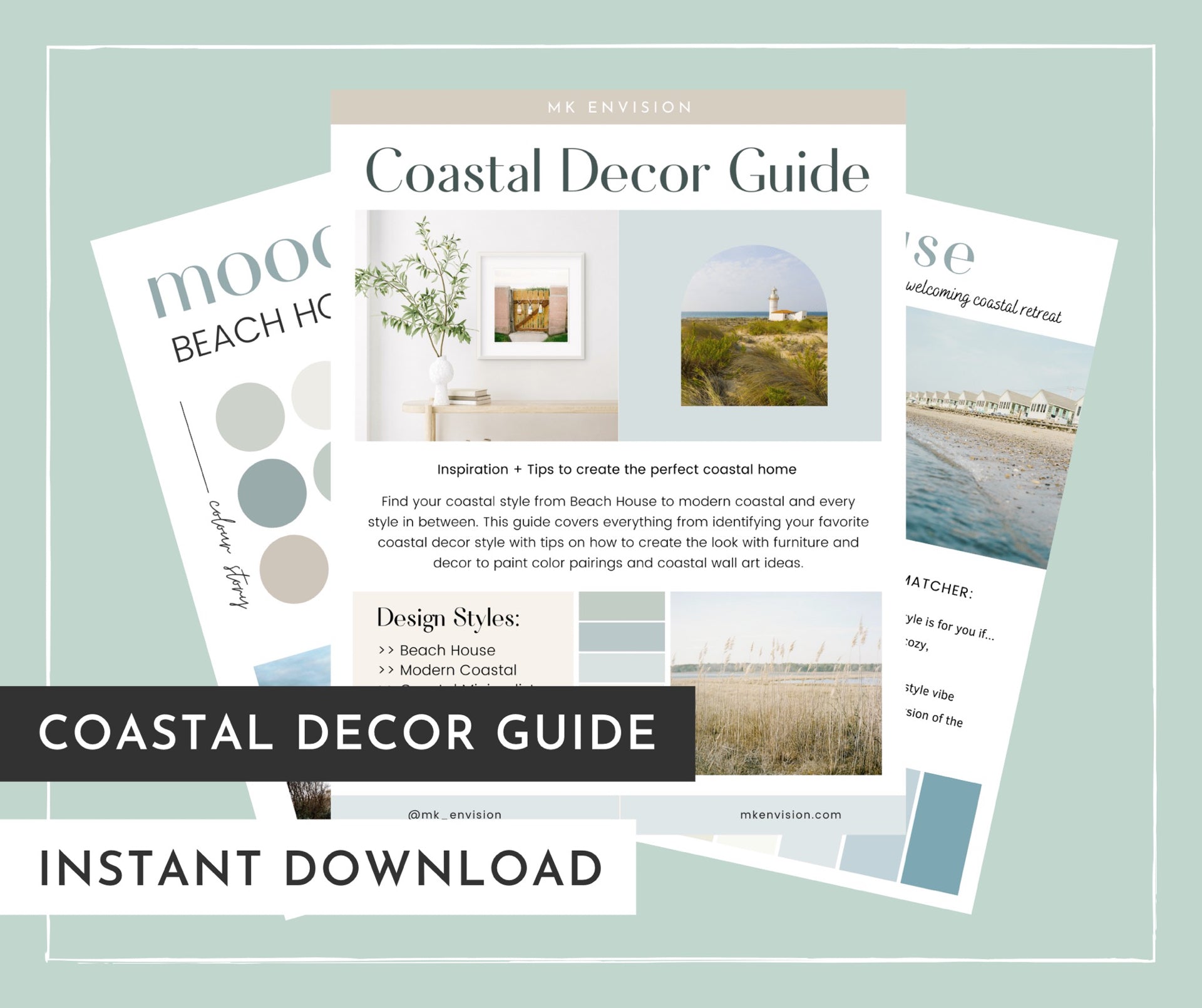 Coastal Home Decor Guide | Instant PDF Download