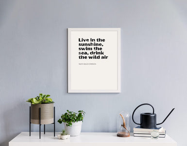 Graphic Art Print - "Live In The Sunshine" | Graphic Art Print
