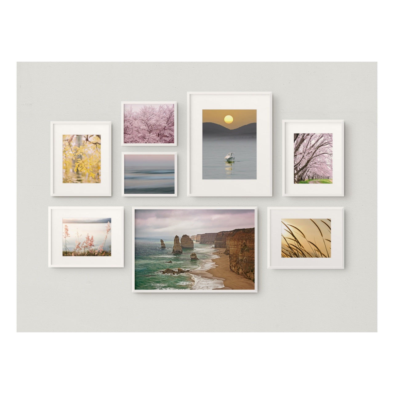 "Serenity Gallery Wall" | 8 Piece Art Set