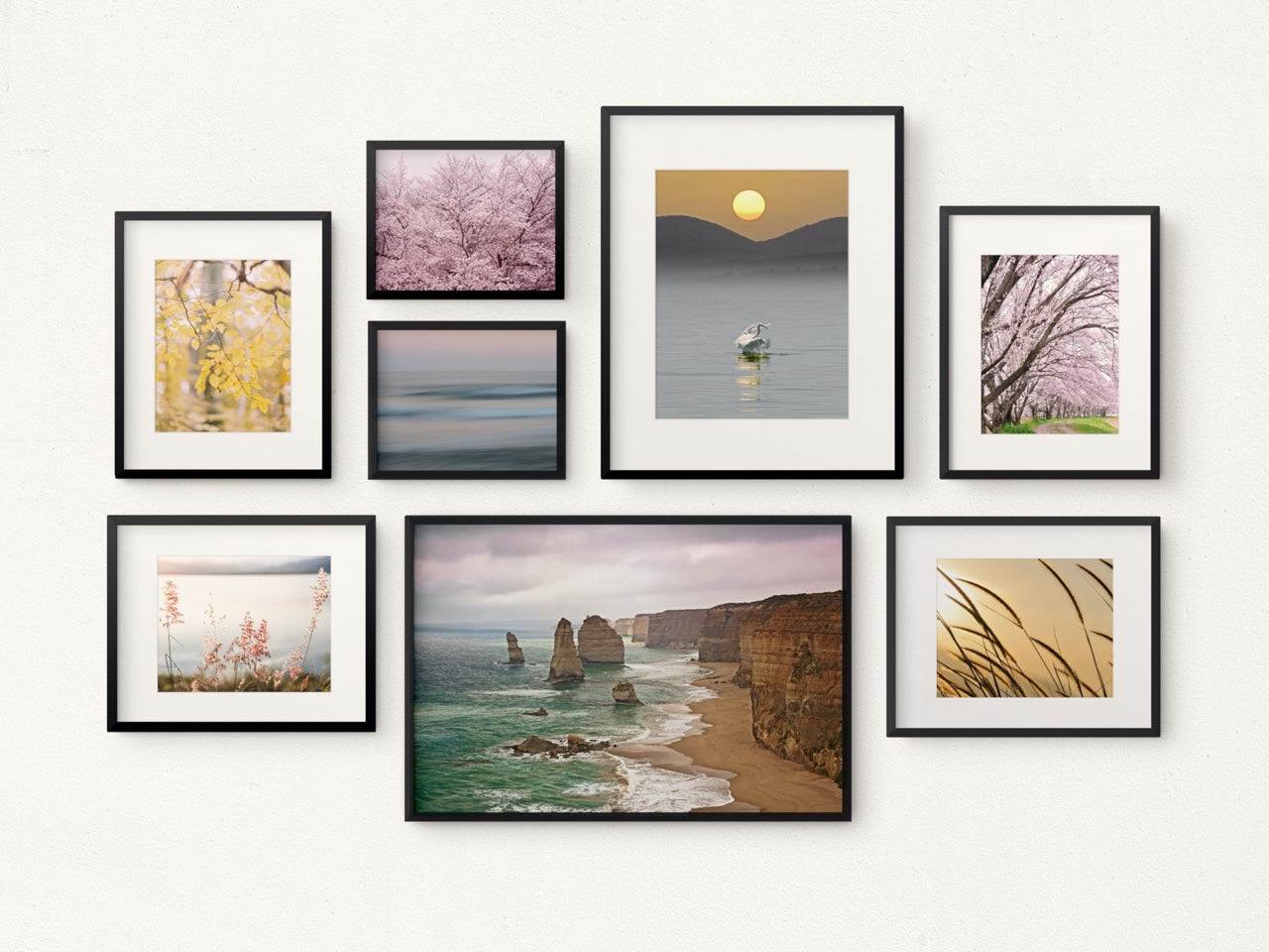 "Serenity Gallery Wall" | 8 Piece Art Set